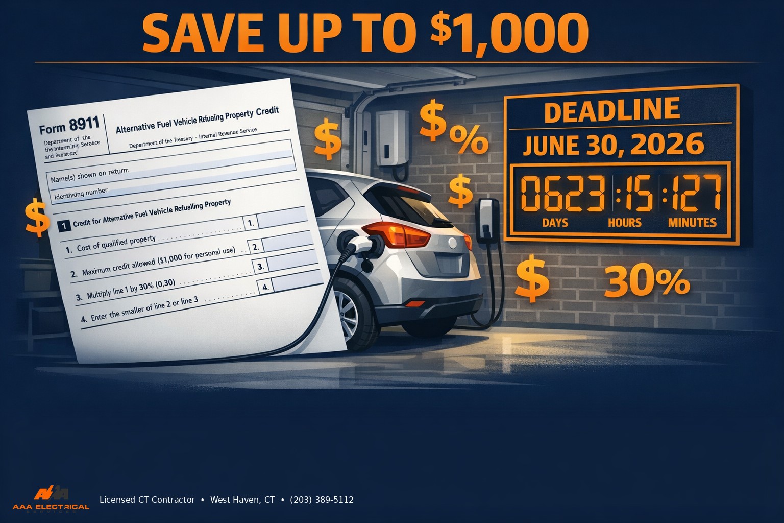 Federal 30C EV charger tax credit expiring June 2026