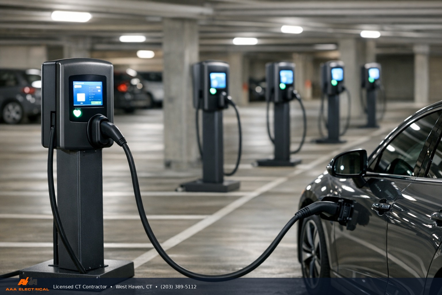 Commercial EV charger installation for Connecticut businesses