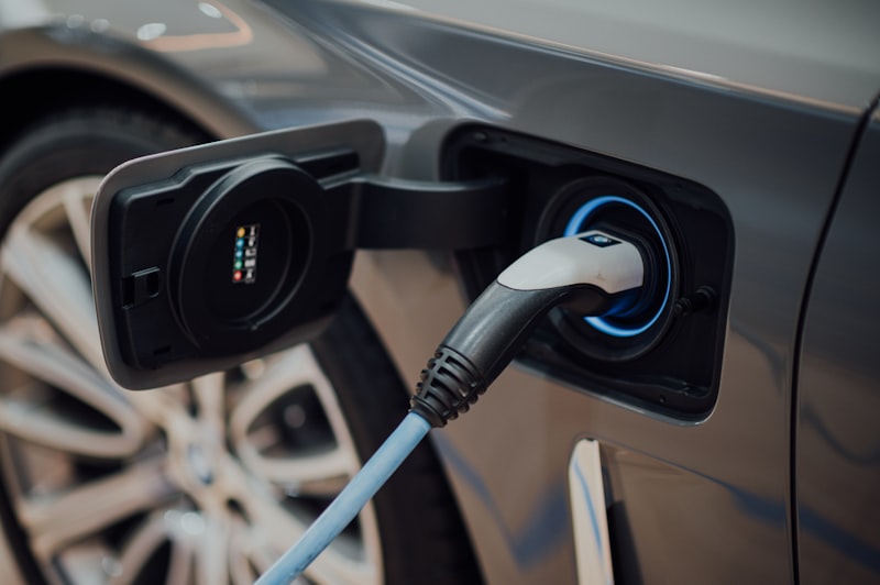 EV charging port connected — Level 2 home charger