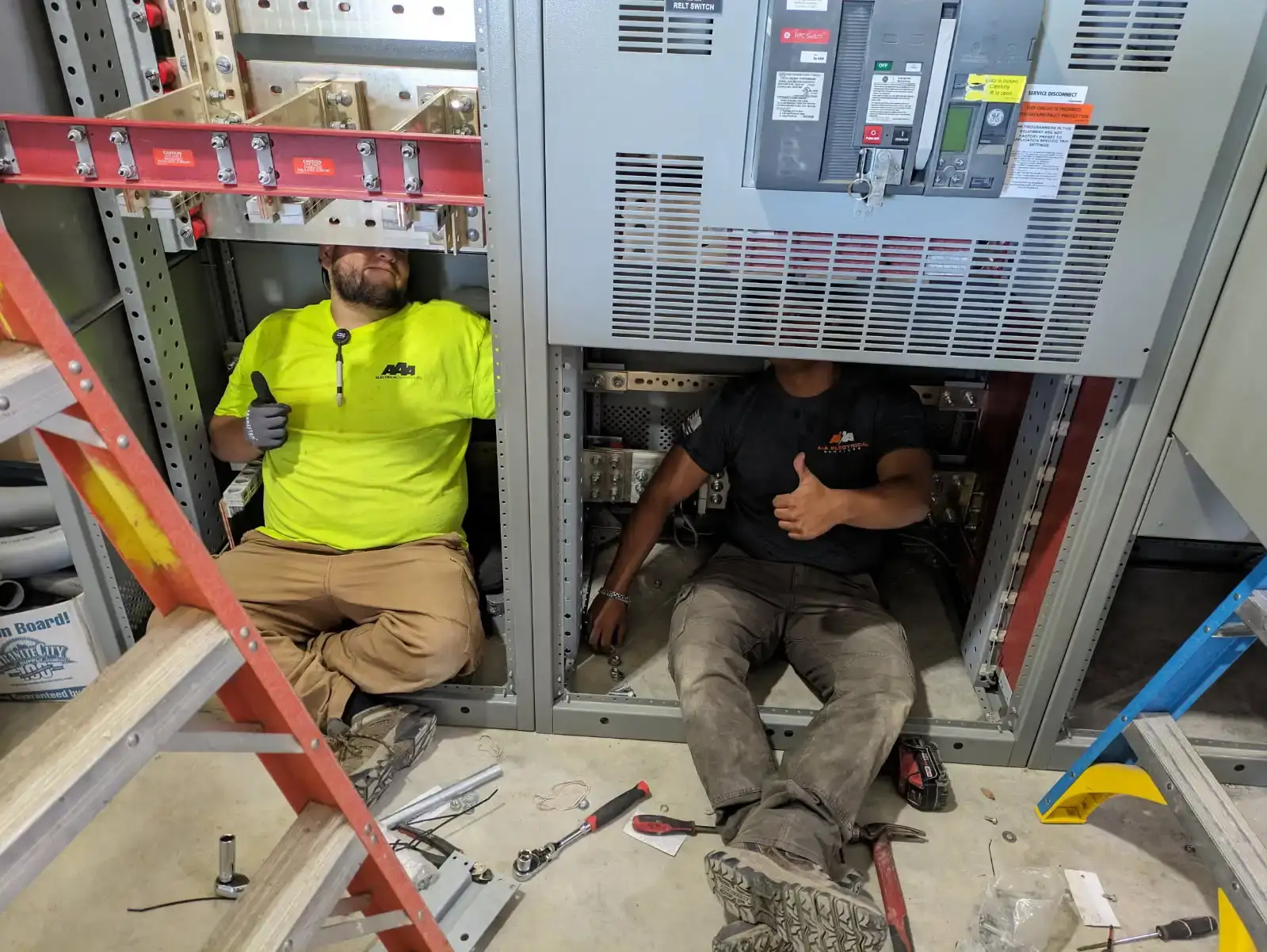 Electrical panel requiring annual infrared inspection under NFPA 70B