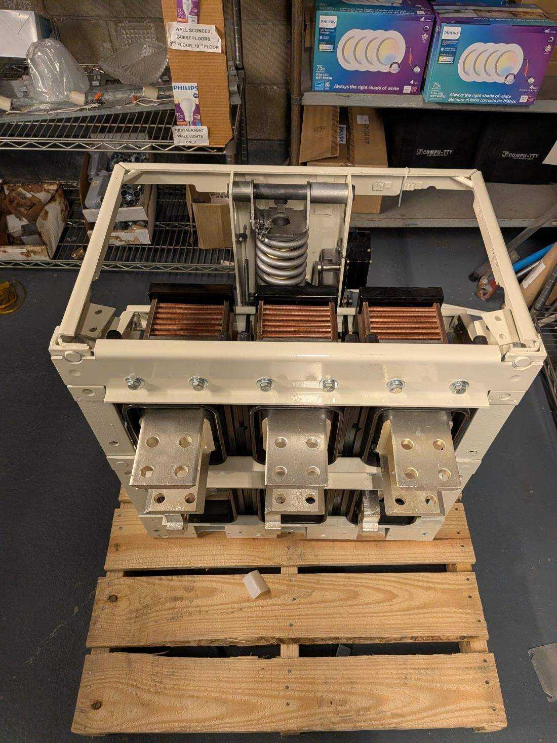 New breaker unit staged on pallet